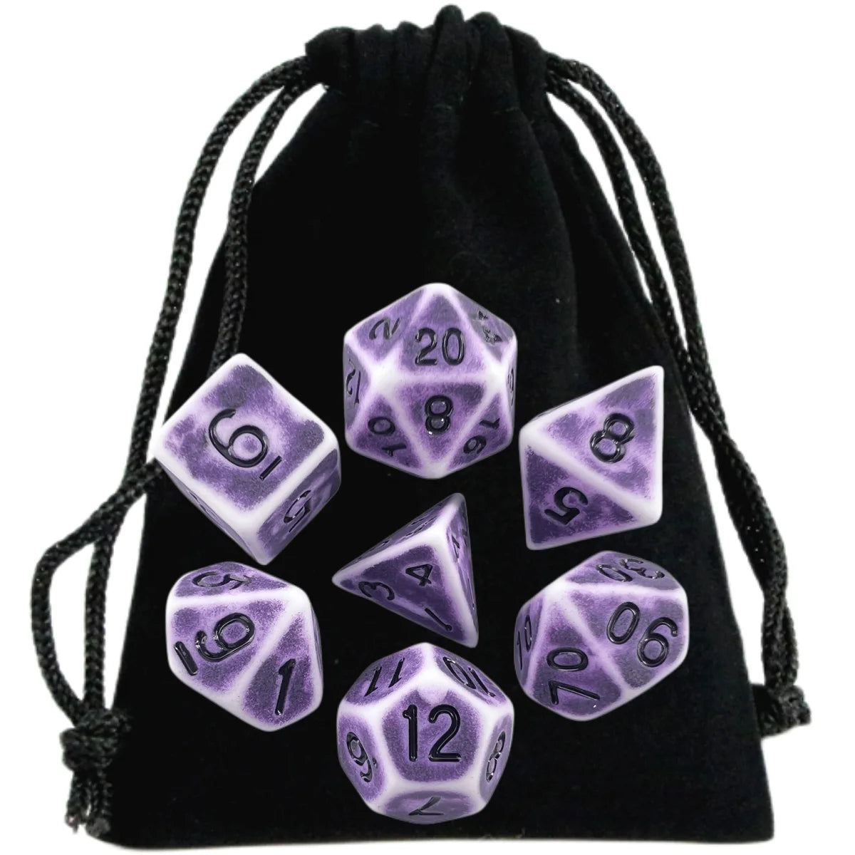 Dice Set DND Board Game Pieces High Quality Acrylic Unique Cool Retro Effect Polyhedral Dice Sets For RPG Board Game Club Party