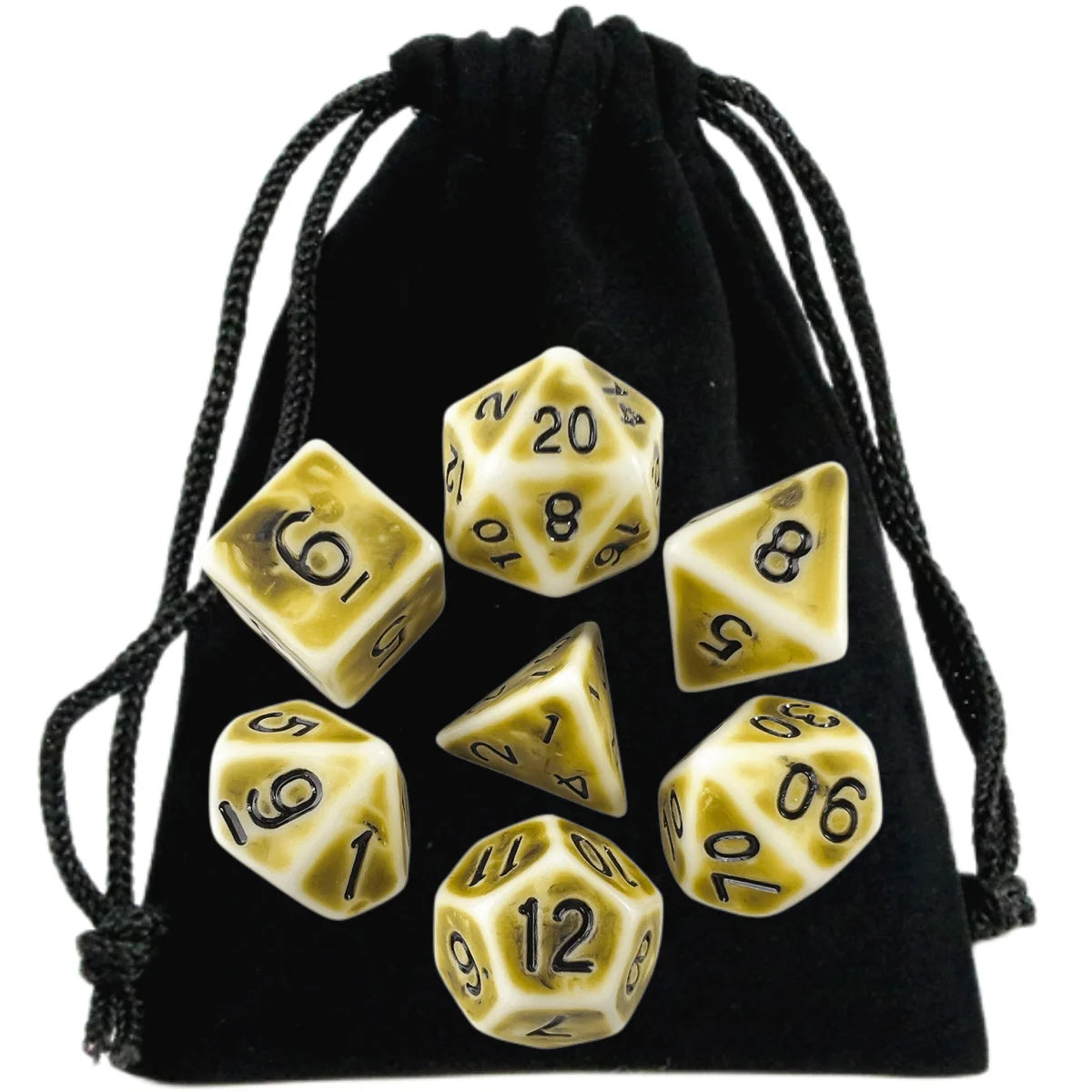 Dice Set DND Board Game Pieces High Quality Acrylic Unique Cool Retro Effect Polyhedral Dice Sets For RPG Board Game Club Party