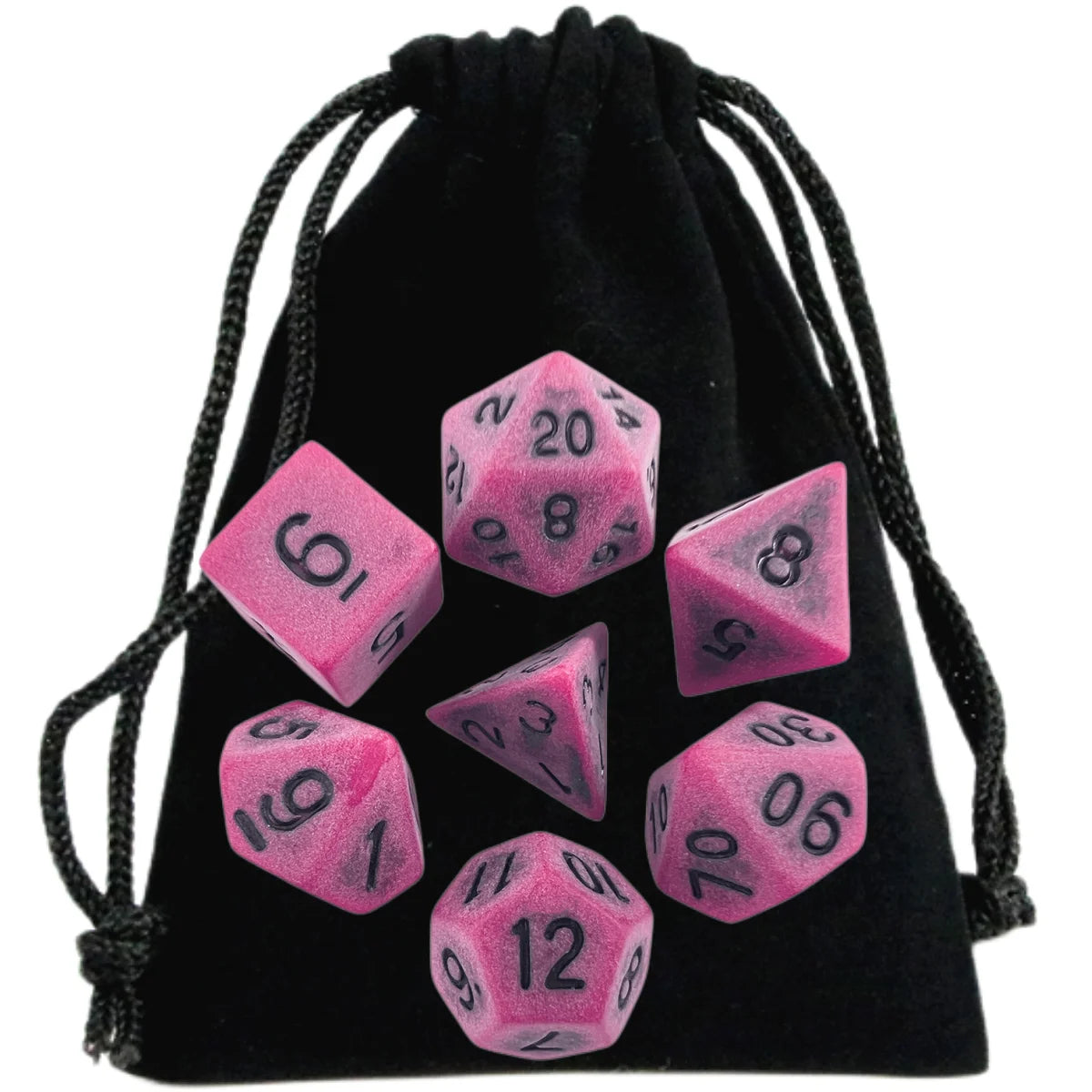Dice Set DND Board Game Pieces High Quality Acrylic Unique Cool Retro Effect Polyhedral Dice Sets For RPG Board Game Club Party