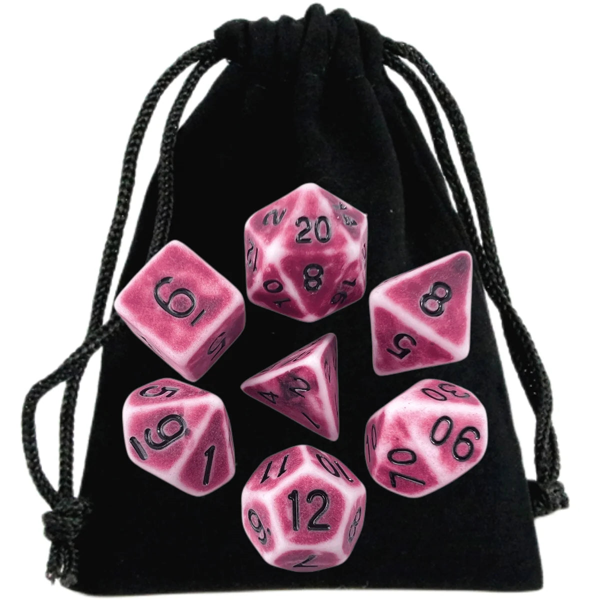 Dice Set DND Board Game Pieces High Quality Acrylic Unique Cool Retro Effect Polyhedral Dice Sets For RPG Board Game Club Party